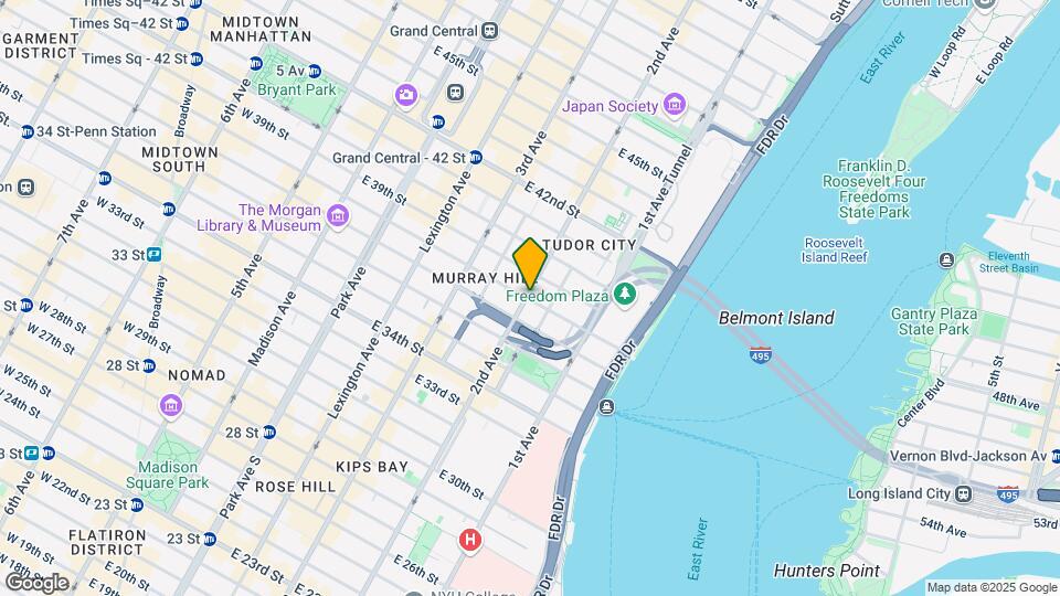 301 E 38th St Map and Location Details