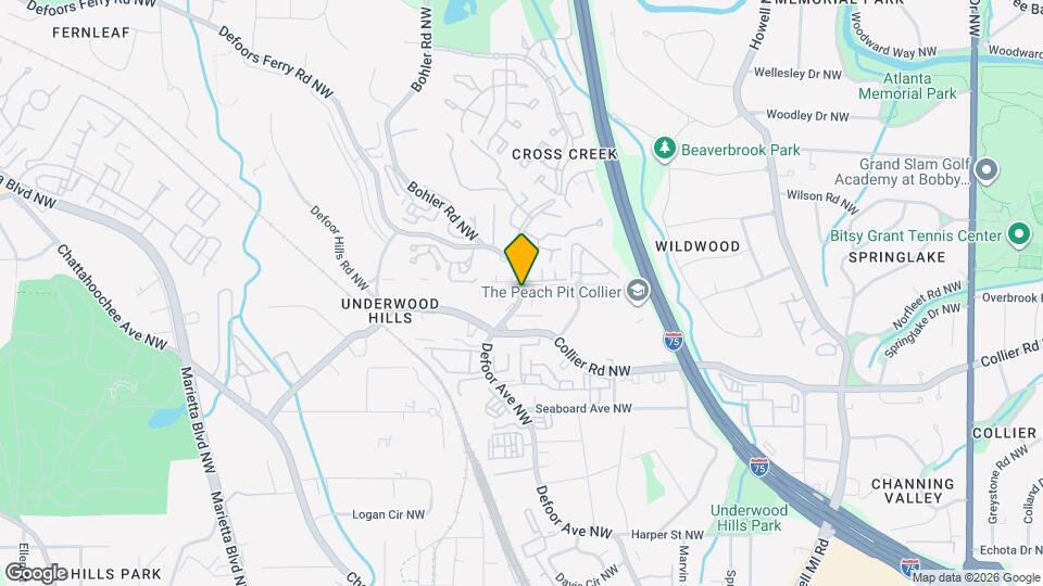2100 Defoors Ferry Rd NW Mapa y Detalles de la Ubicación