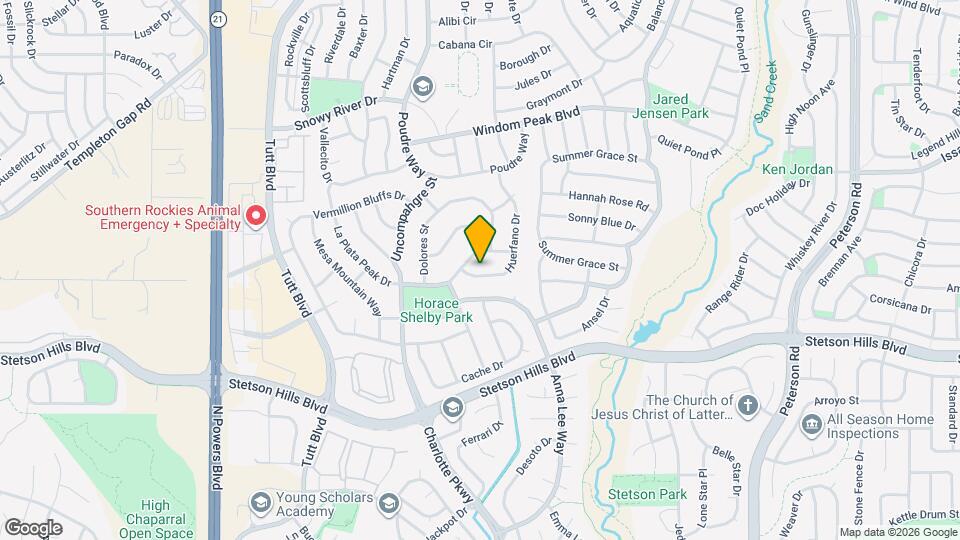 5720 Huerfano Dr Map and Location Details