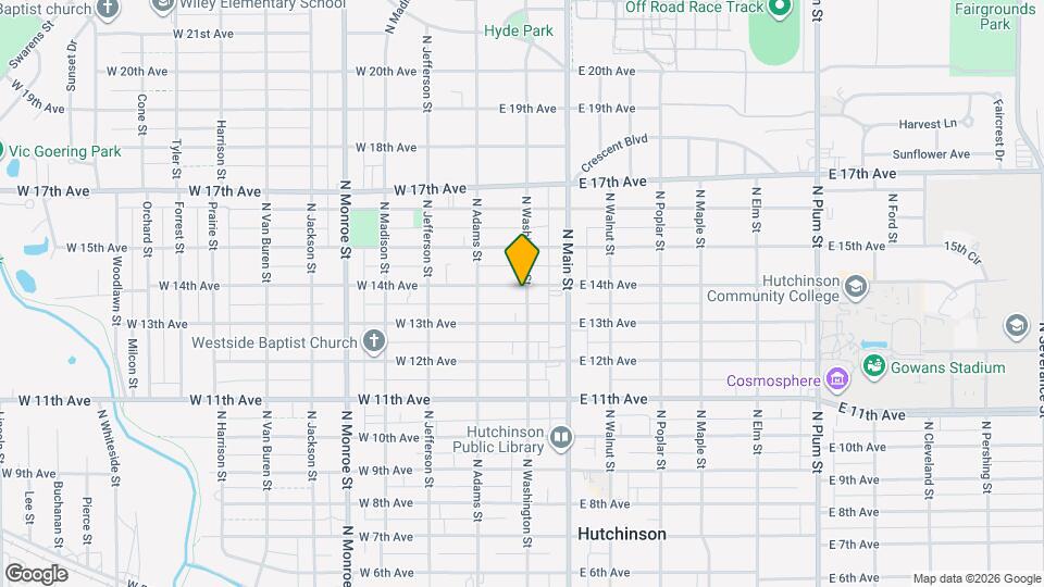 101 W 14th Ave Map and Location Details