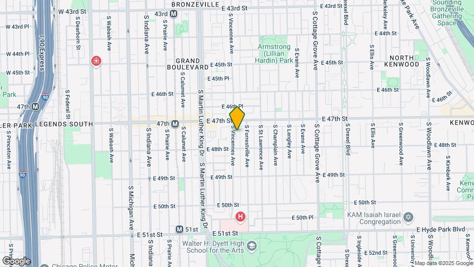 4727 S Vincennes Ave Map and Location Details