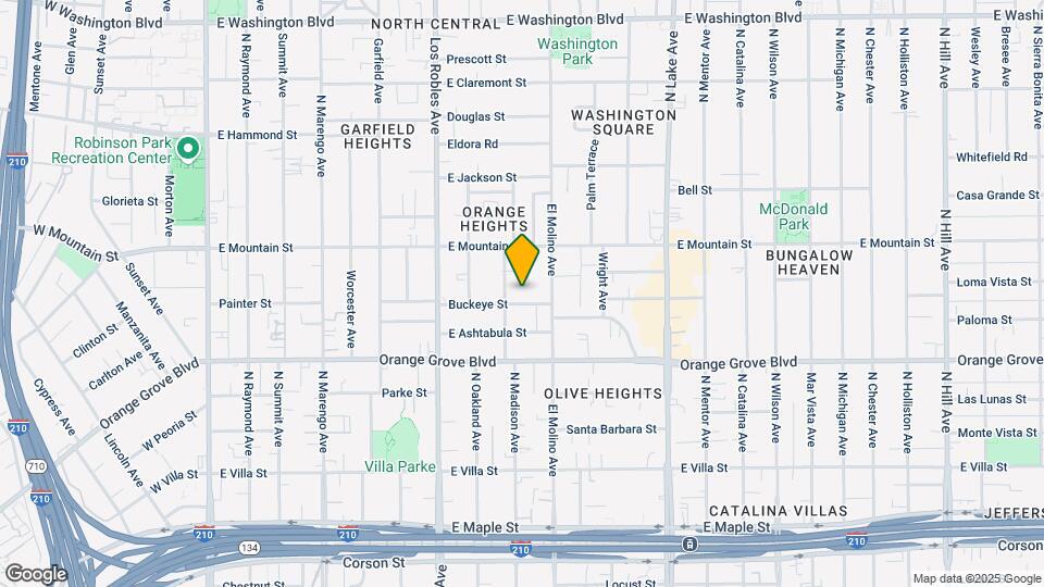595 Buckeye St Map and Location Details