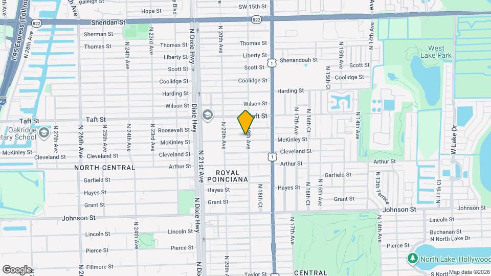 1907 McKinley St Map and Location Details