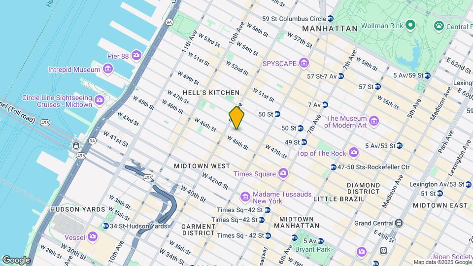 342 W 47th St-Unit -5-F Map and Location Details