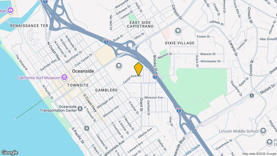 1249 Center Ave Map and Location Details