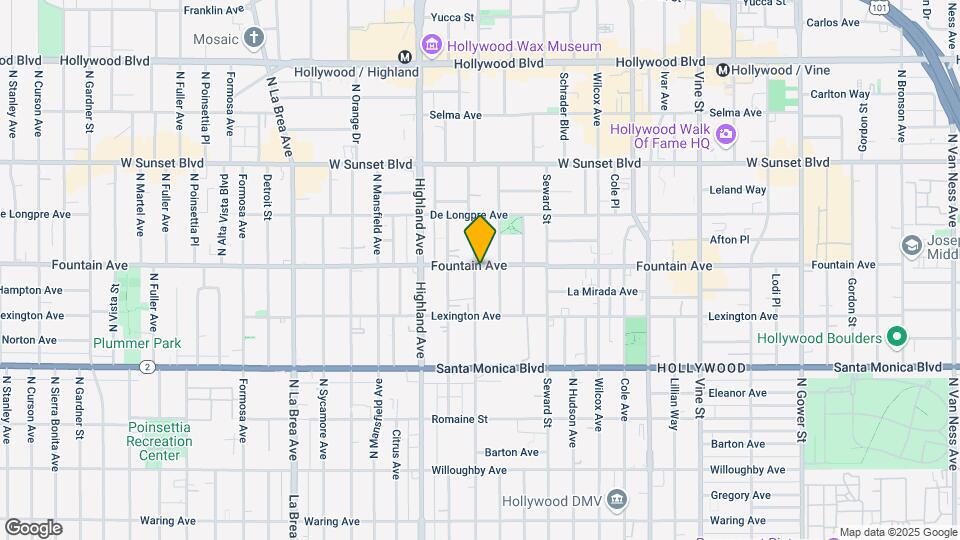 1260 N Las Palmas Ave Mapa y Detalles de la Ubicación