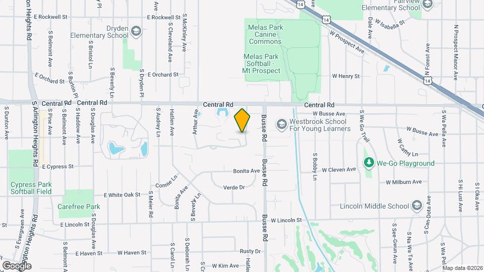 1615 E Central Rd Mapa y Detalles de la Ubicación