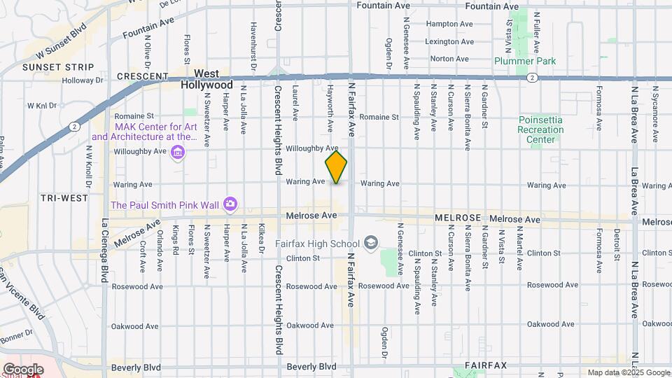 740-744 N Hayworth Ave Map and Location Details