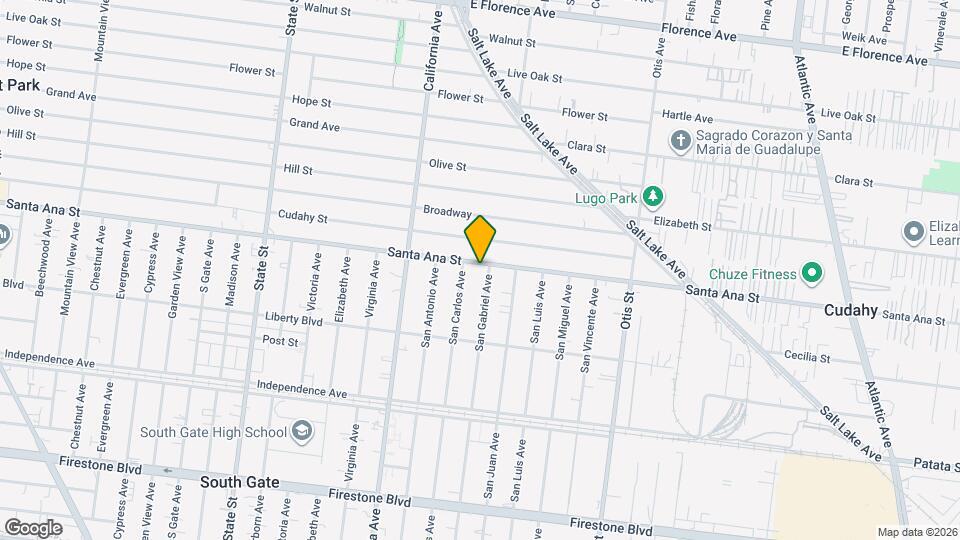 3720 Santa Ana St Map and Location Details