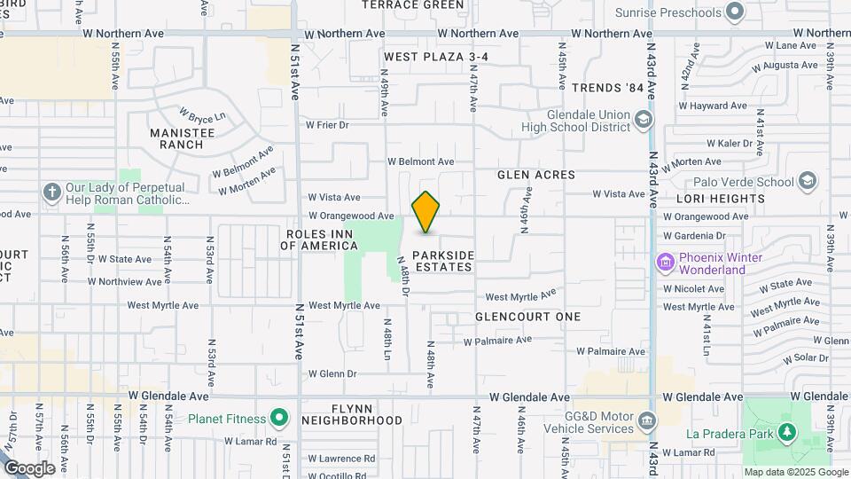 4815 W Gardenia Ave Mapa y Detalles de la Ubicación