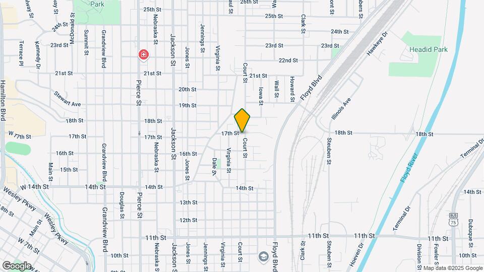 1625 Court St-Unit -1625 1/2- UNIT 1 Map and Location Details
