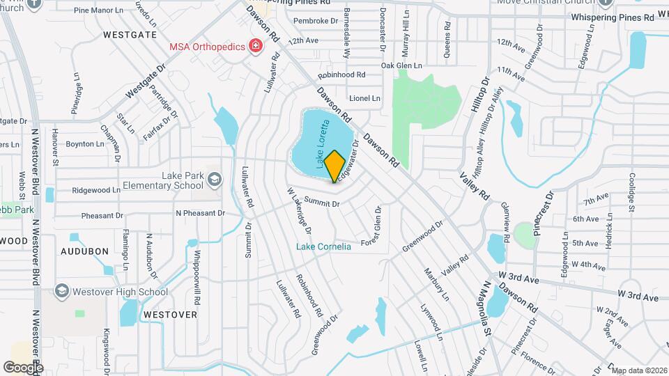 1020 E Edgewater Dr Map and Location Details