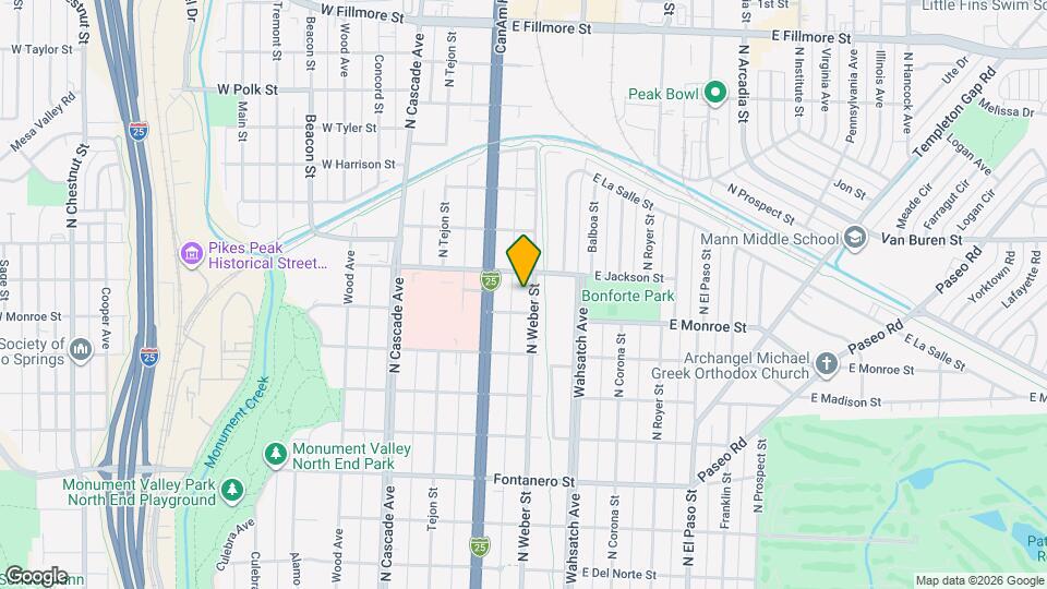 2312 N Weber St Map and Location Details