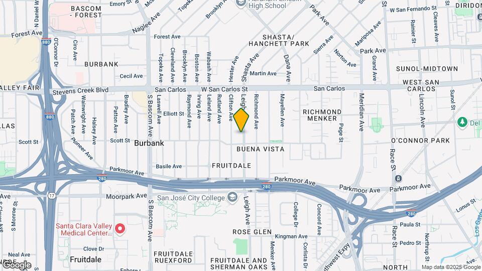 467 Leigh Ave Mapa y Detalles de la Ubicación
