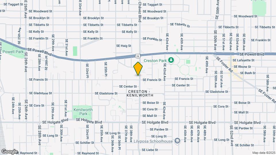 3823-3829 SE 39th Ave Mapa y Detalles de la Ubicación