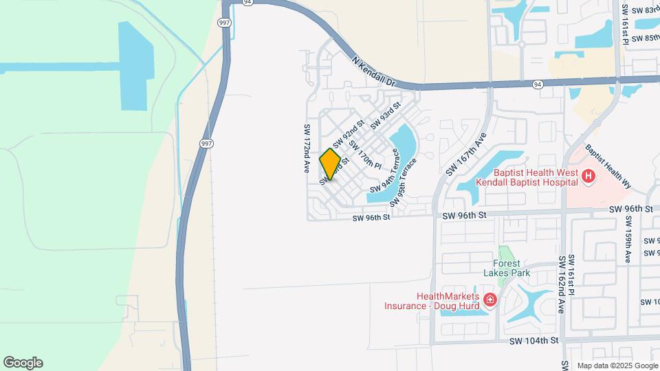 9351 SW 171st Ct Map and Location Details