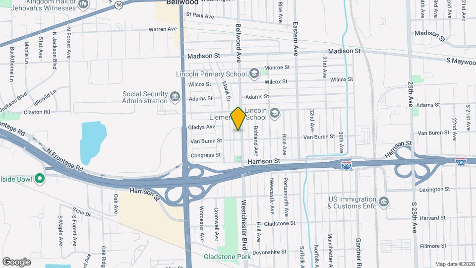 1036 Bellwood Ave Map and Location Details