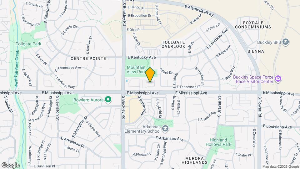 17219 E Tennessee Dr Map and Location Details