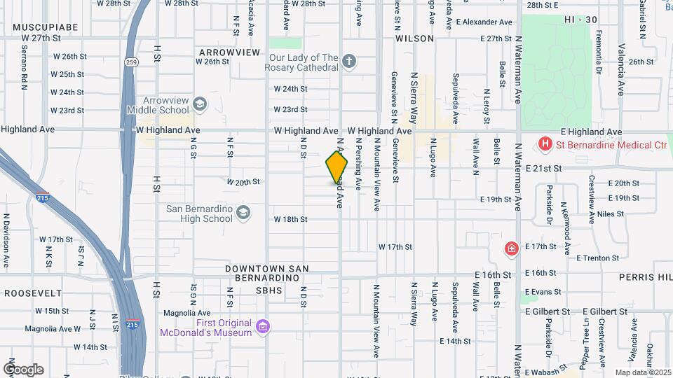 1970 N Arrowhead Ave Mapa y Detalles de la Ubicación