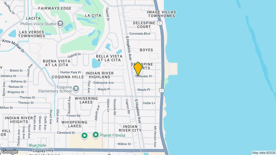 313 Oleander Pl Map and Location Details