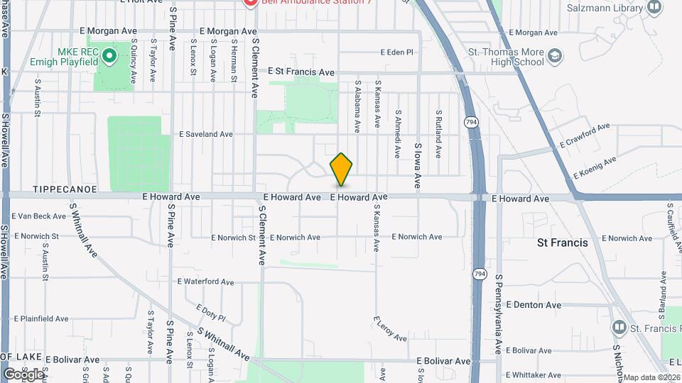 3878 S Brust Ave Map and Location Details