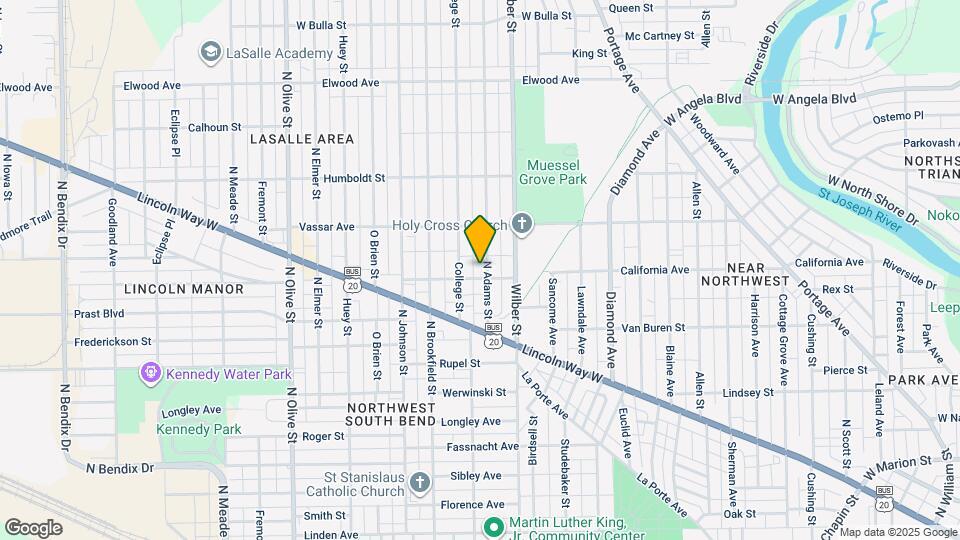 1005 N Adams St Map and Location Details
