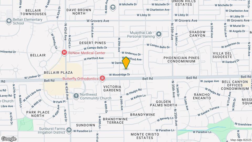 3827 W Meadow Dr Map and Location Details