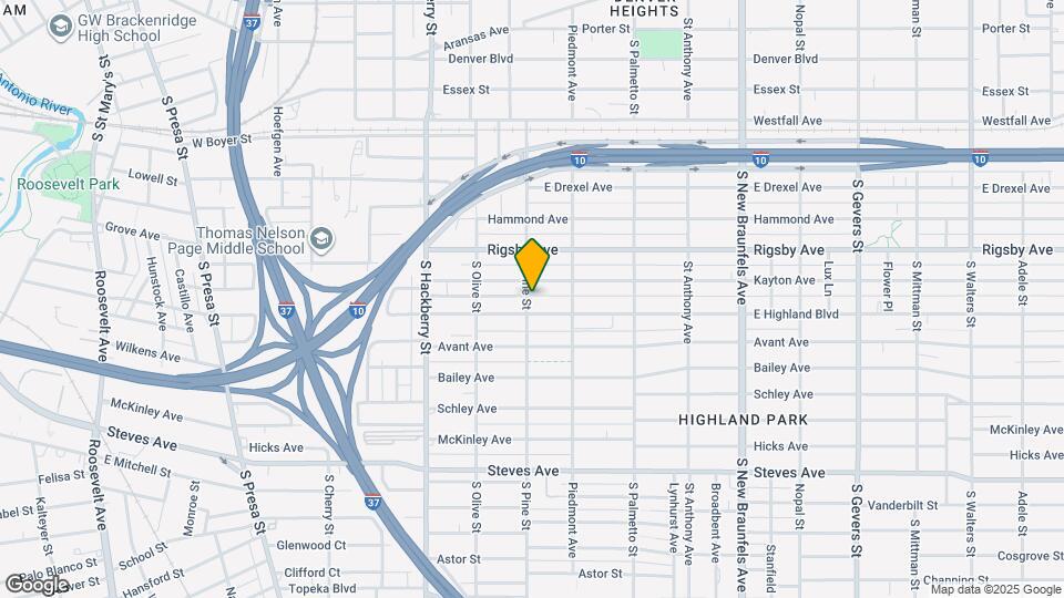 1914 S Pine St Map and Location Details