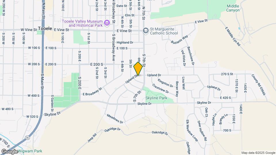 500 Upland Dr Map and Location Details