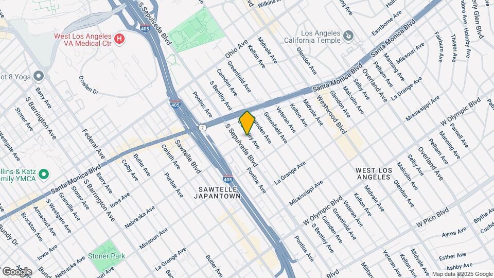 1801 S Bentley Ave Map and Location Details