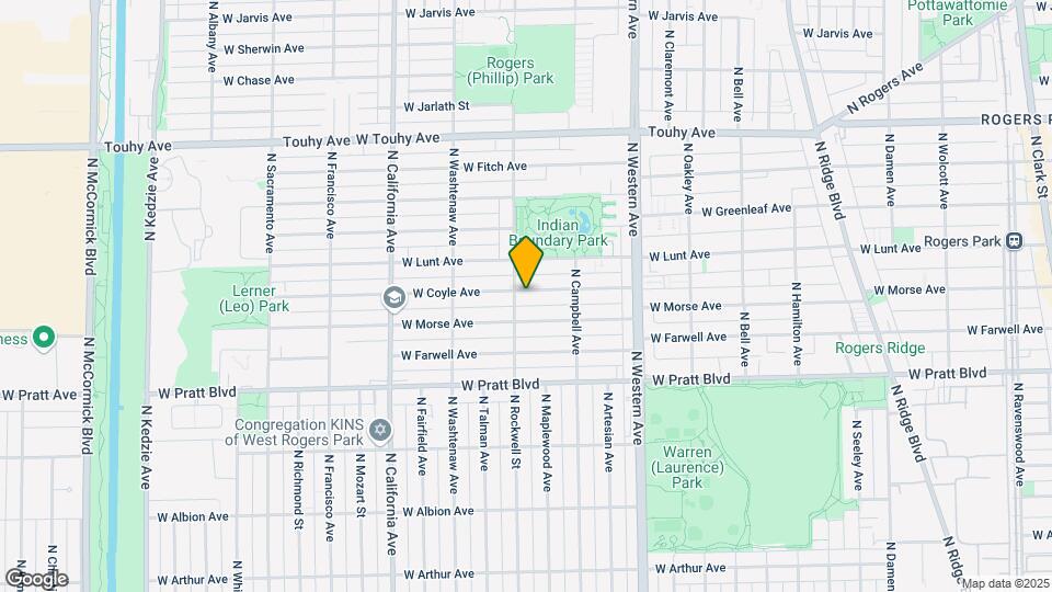 2547 W Coyle Ave, Unit #2 Map and Location Details