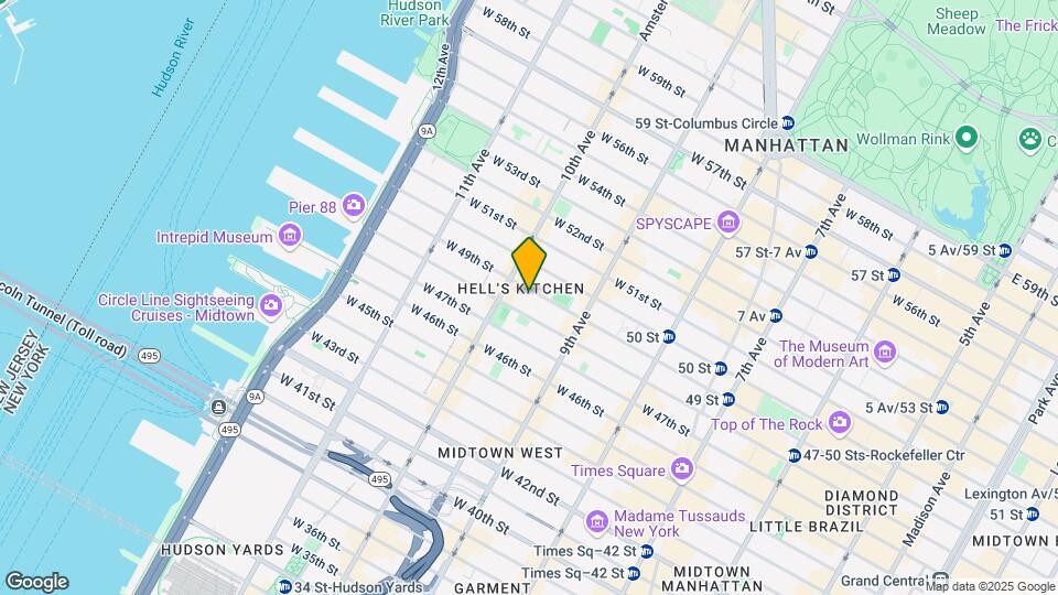 446 W 49th St Map and Location Details