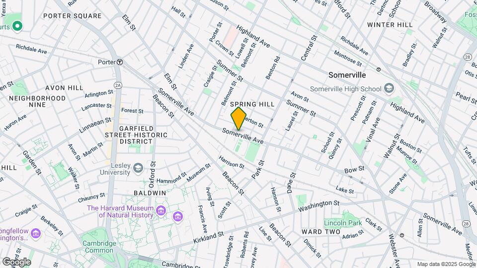 589 Somerville Ave, Unit 2 Map and Location Details