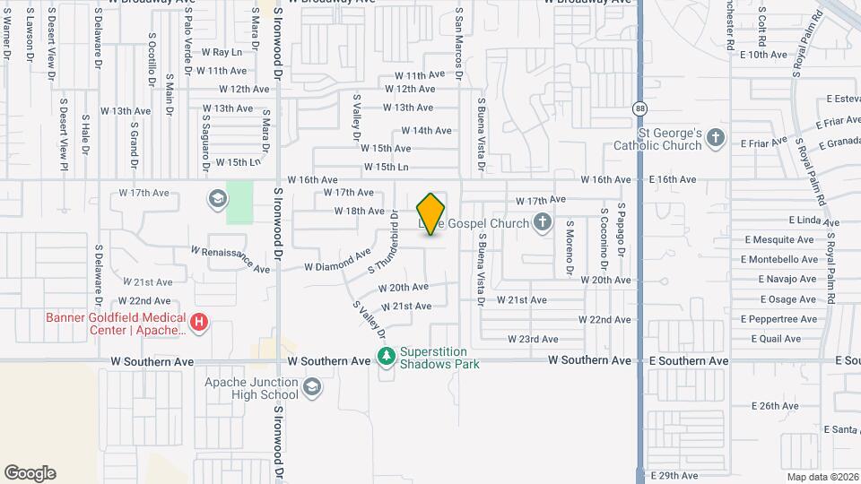 932 W 19th Ave Map and Location Details