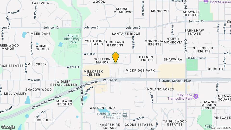 12913 W 61st Terrace Map and Location Details
