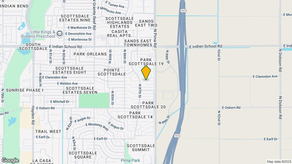 8718 E Weldon Ave Map and Location Details