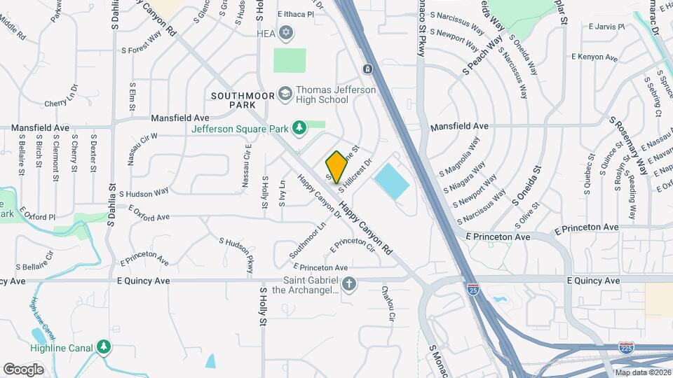 3991 S Hillcrest Dr Map and Location Details