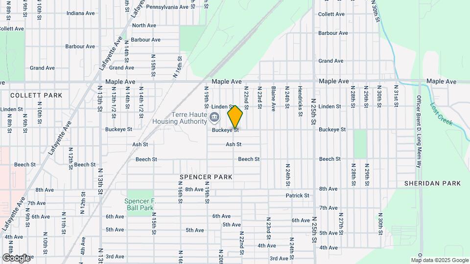 2101 Buckeye St Map and Location Details