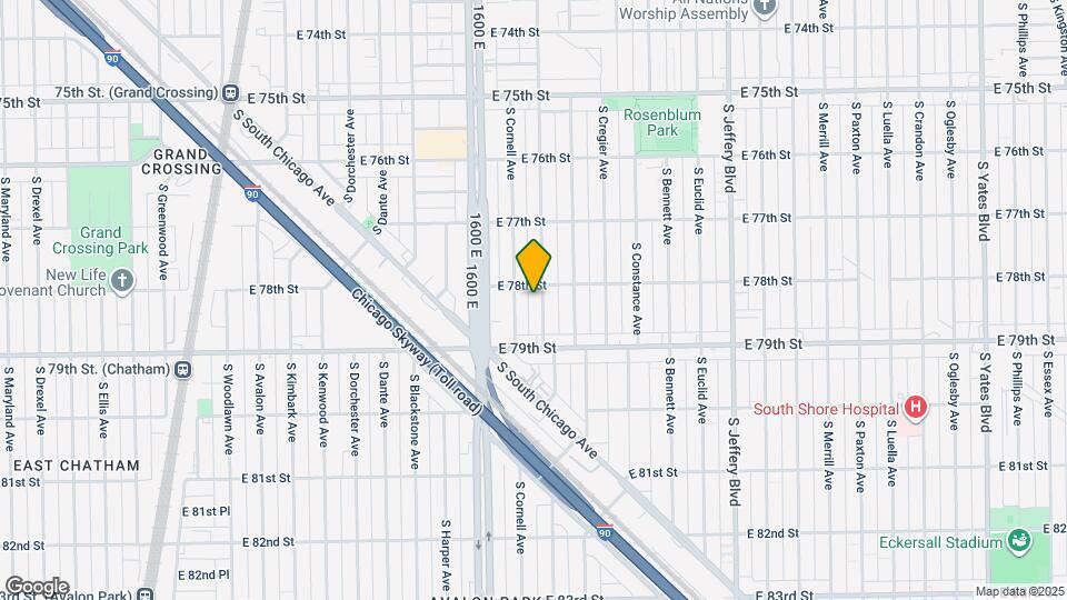 7810 S East End Ave Map and Location Details