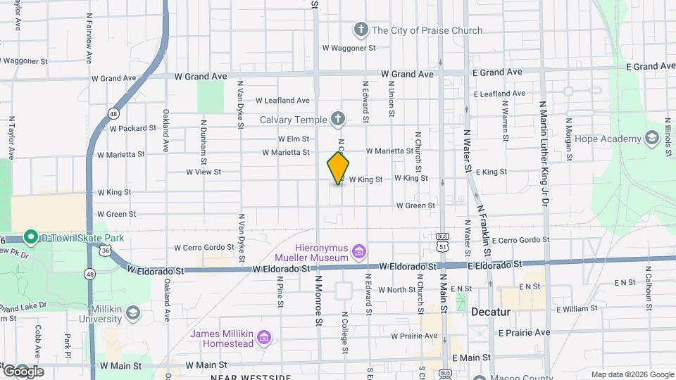 853 N College St Map and Location Details