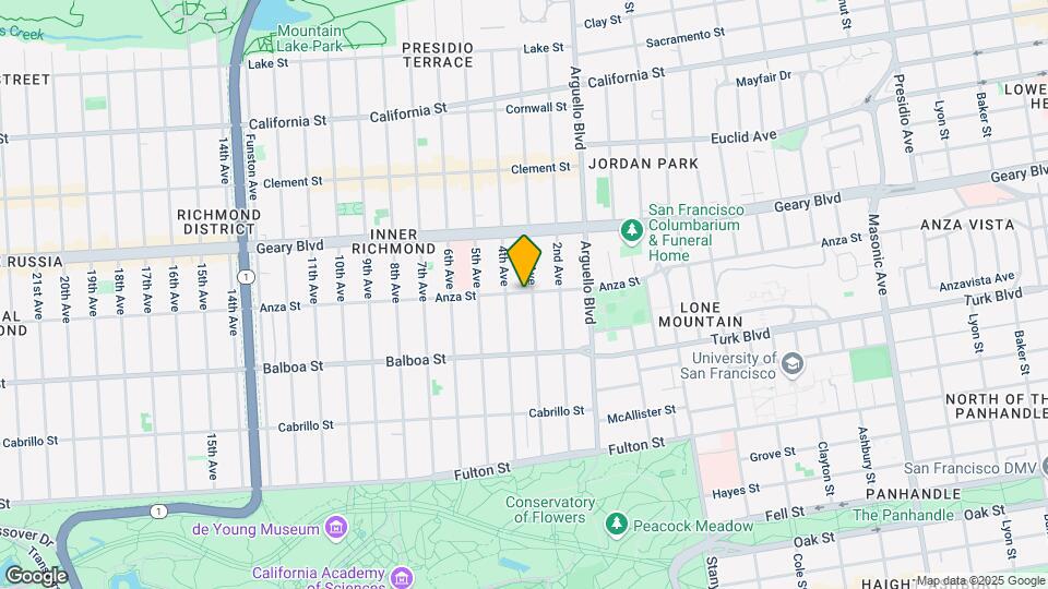 1225 Anza St-Unit -1225 Anza Map and Location Details