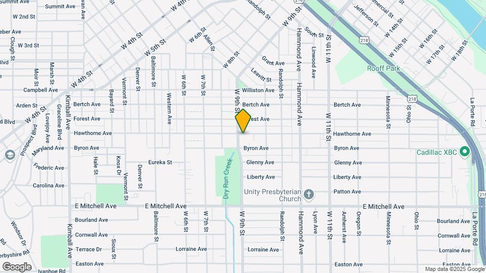 1102 Hawthorne Ave Map and Location Details