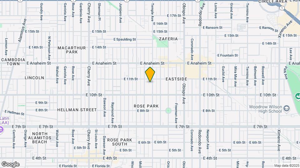 1065 Temple Ave Mapa y Detalles de la Ubicación