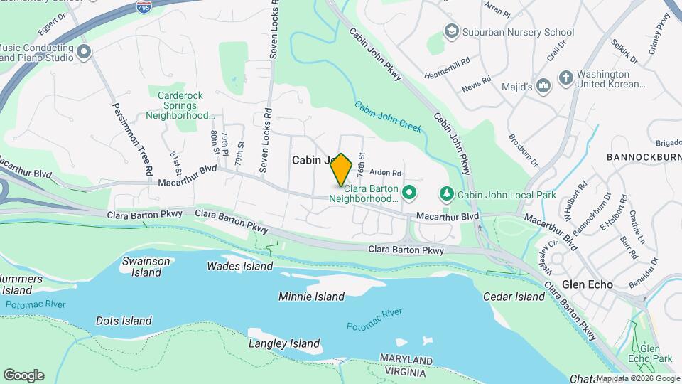 7639 MacArthur Blvd Cabin John MD Apartments and Nearby Cabin John