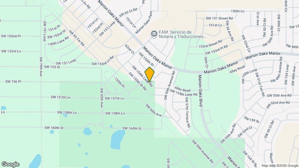 6110 SW 154th Lane Rd Mapa y Detalles de la Ubicación