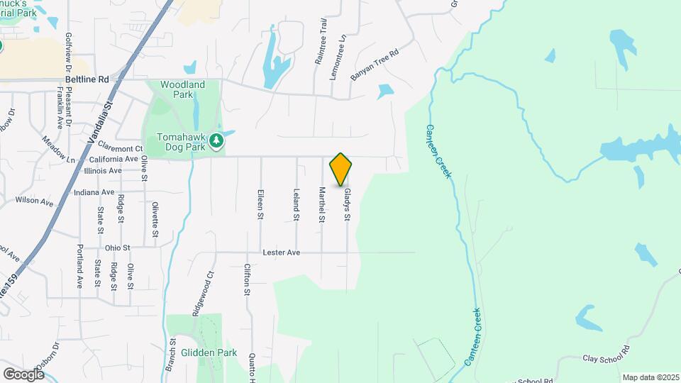 1321 Gladys St Map and Location Details