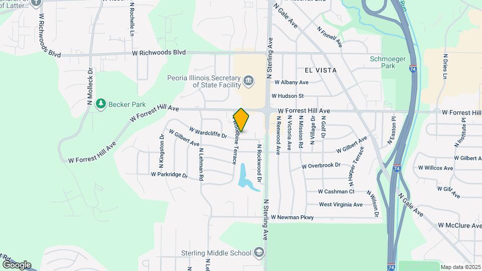 2613 W Wardcliffe Dr Map and Location Details