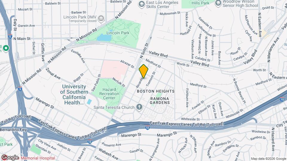 1542 Ricardo St Map and Location Details