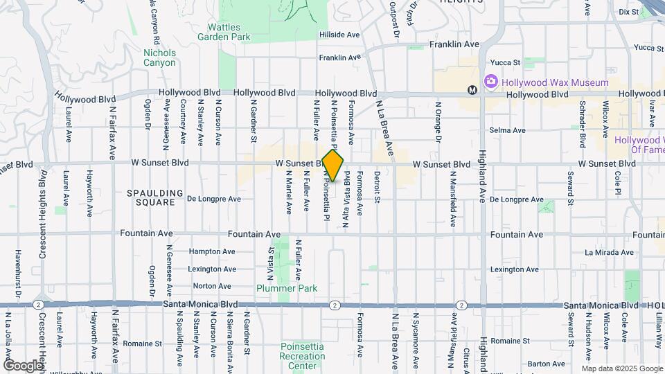 1434 N Poinsettia Pl Map and Location Details