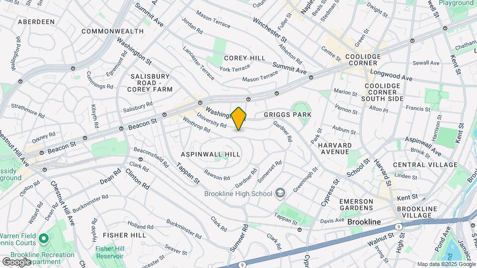 91 Winthrop Rd, Unit #1 Map and Location Details